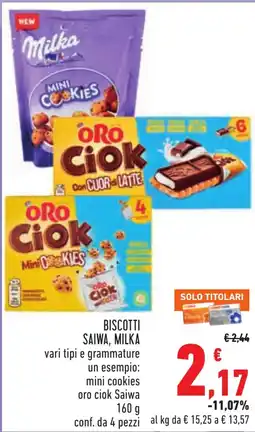 Conad Biscotti Saiwa, Milka offerta