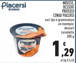 Conad Mousse dessert proteico Conad Piacersi offerta