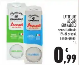 Conad Latte UHT Accadi Granarolo senza lattosio offerta