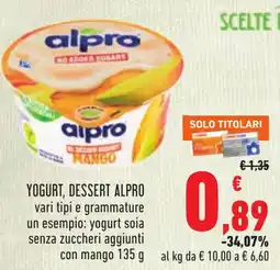 Conad Yogurt dessert Alpro offerta