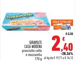 Conad Giravolte casa modenaprosciutto cotto e mozzarella offerta