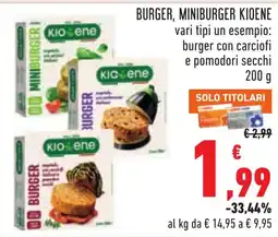 Conad Burger, miniburger Kioene offerta