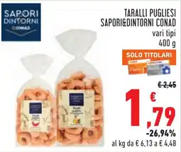 Conad Taralli pugliesi Saporidintorni offerta