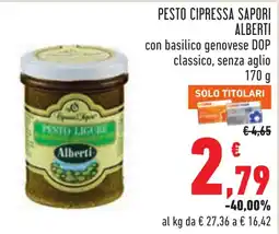 Conad Pesto ligure Alberti offerta