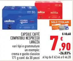 Conad Capsule caffè compatibili Nespresso Lavazza offerta