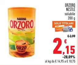 Conad Orzoro Nestlé solubile offerta