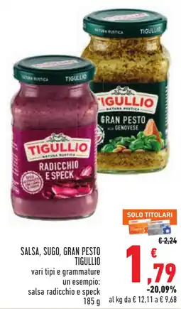 Conad Salsa radicchio e speck Tigullio offerta