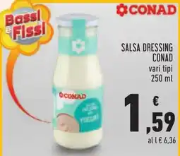 Conad Salsa dressing Conad con yogurt offerta