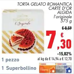 Conad Torta gelato romantica Algida offerta