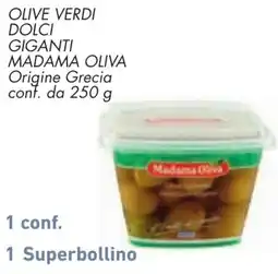 Conad Olive verdi dolci giganti Madama Oliva offerta