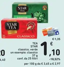 Conad Tea star classico, verde offerta
