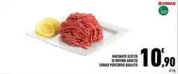 Conad Superstore Macinato scelto di bovino adulto Conad Percorso Qualità offerta