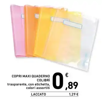 Copri maxi quaderno Colibrì