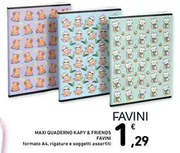 Spesa Facile Conad Maxi quaderno kapy & friends favini offerta