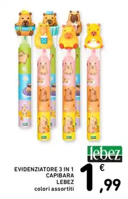 Spesa Facile Conad Evidenziatore 3 in 1 Capibara Lebez offerta