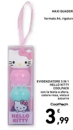 Spesa Facile Conad Evidenziatore 3 in 1 Hello Kitty CoolPack offerta
