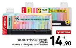 Spesa Facile Conad Deskset evidenziatori Boss Stabilo offerta