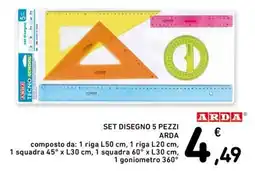 Spesa Facile Conad Set disegno 5 pezzi Arda offerta