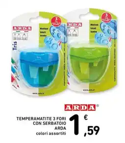 Spesa Facile Conad Temperamatite 3 fori con serbatoio Arda offerta
