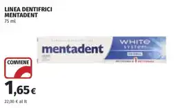 Coop Superstore Dentifricio Mentadent White System offerta