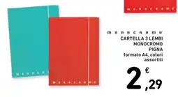 Spesa Facile Conad Cartella 3 lembi monocromo Pigna offerta