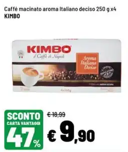 Iper La Grande Caffé macinato aroma Italiano deciso Kimbo offerta