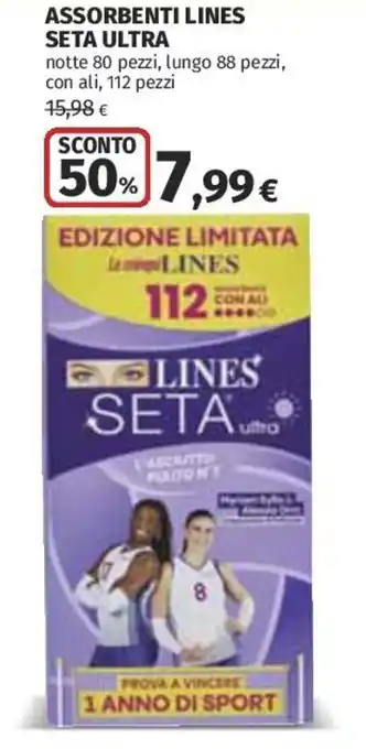 Coop Superstore Assorbenti Lines Seta Ultra offerta
