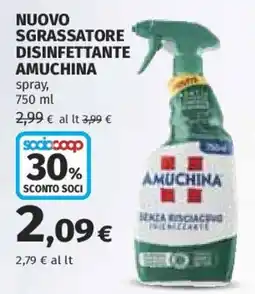 Coop Superstore Sgrassatore disinfettante Amuchina offerta