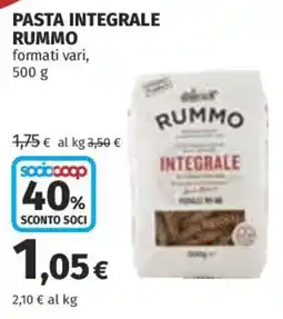 Coop Superstore Pasta integrale Rummo offerta