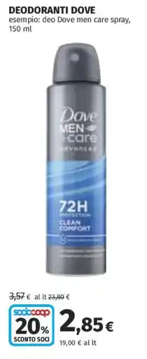 Coop Superstore Dove men care offerta