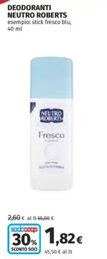 Coop Superstore Deodoranti Neutro Roberts Fresco offerta