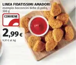 Coop Superstore Linea Fidatissimi Amadori bocconcini birbe di pollo offerta