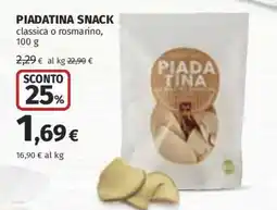 Coop Superstore Piadatina snack offerta