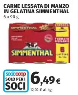 Coop Superstore Carne lessata di manzo in gelatina Simmenthal offerta