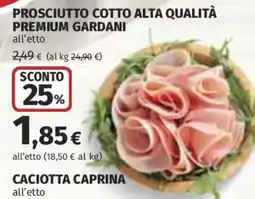 Coop Superstore Prosciutto cotto alta qualità premium Gardani offerta