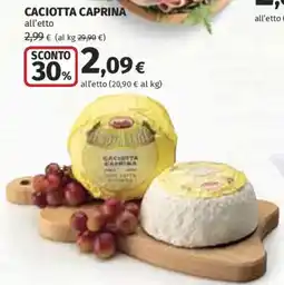 Coop Superstore Caciotta caprina offerta