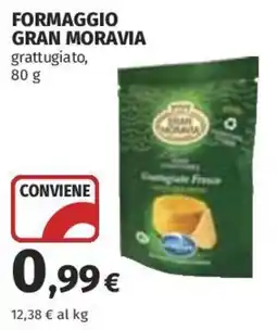 Coop Superstore Formaggio Gran Moravia grattugiato offerta