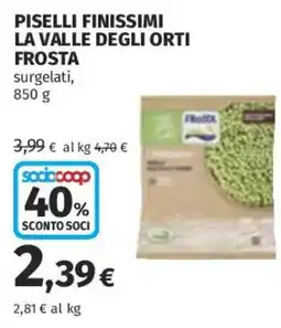 Coop Superstore Piselli finissimi la valle degli orti frost offerta