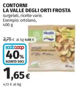 Coop Superstore Contorni la valle degli orti Frost offerta
