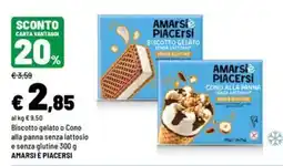 Iper La Grande Biscotto gelato o Cono alla panna senza lattosio e senza glutine offerta