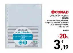 Spesa Facile Conad Buste con foratura universale lisce offerta