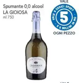 A&O Spumante 0,0 alcool La Gioiosa offerta