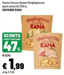 Iper La Grande Pasta fresca ripiena Sfogliagrezza GIOVANNI RANA offerta