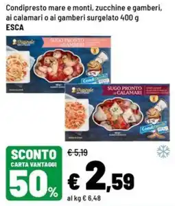 Iper La Grande Condipresto mare e monti, zucchine e gamberi, ai calamari o ai gamberi offerta