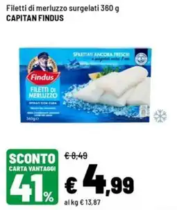 Iper La Grande Filetti di merluzzo Findus offerta