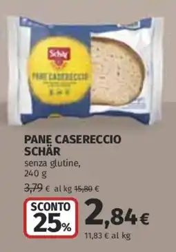 Coop Superstore Pane casereccio Schär senza glutine offerta