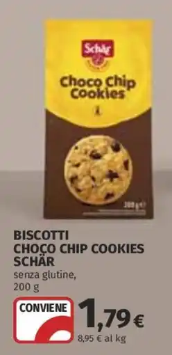Coop Superstore Biscotti choço chip cookies Schär senza glutine offerta