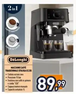 Iper La Grande DeLonghi macchine caffè tradizionale stilosa EC235 offerta