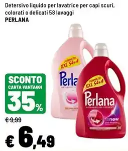 Iper La Grande Detersivo liquido per lavatrice per capi scuri, colorati o delicati Perlana offerta
