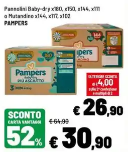 Iper La Grande Pampers Baby-dry offerta
